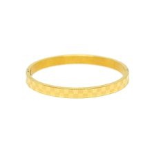 ESBG 8486: All IPG Glossy Louise Stripe Hard Bangle (6mm)