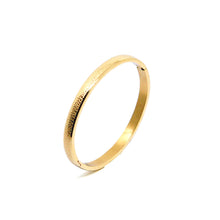 ESBG 8487: All IPG Delicately Etched Rounded Hard Bangle (6mm)