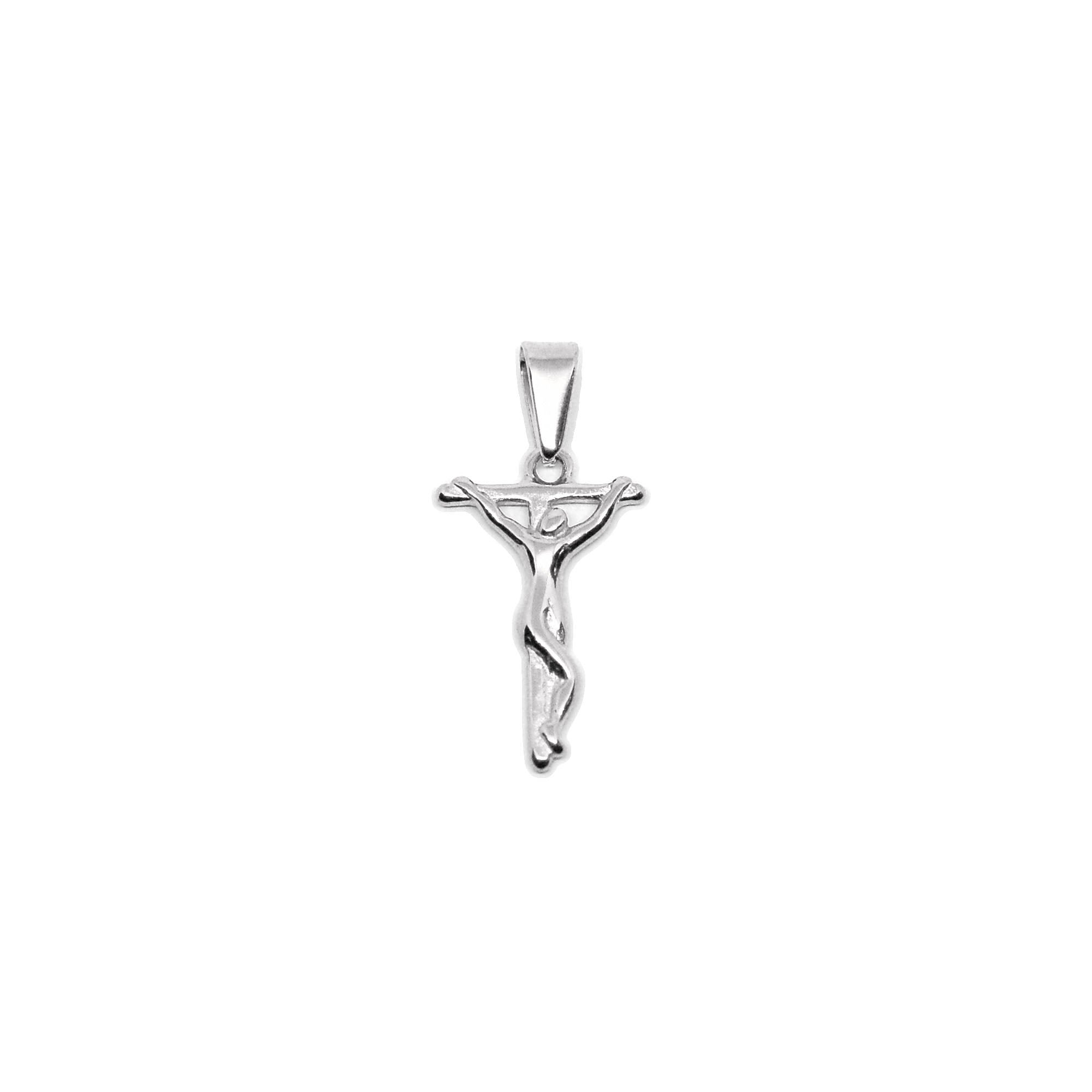 ESP 8512: Simple Crucifix Pendant w/ Jesus Christ Ctr