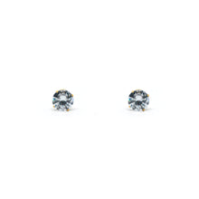 ESE 8535: All IPG 7mm Cz Circle Studs w/ Baby Safe Chapita Earrings