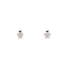 ESE 8540: Solid Butterfly Studs w/ Child Safe Ball Chapita
