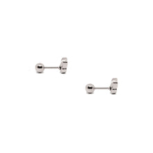 ESE 8540: Solid Butterfly Studs w/ Child Safe Ball Chapita
