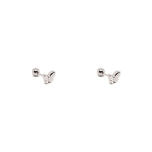 ESE 8540: Solid Butterfly Studs w/ Child Safe Ball Chapita