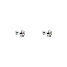 ESE 8542: Petal Flower w/ 4mm Cz Ctr & Baby Safe Chapita Earrings