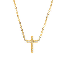 ESP 8545: All IPG 15 Cz Baby Cross Necklace (16.5