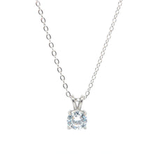 ESN 8546: Claudine 7mm Cz Solitaire Necklace (17