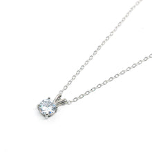 ESN 8546: Claudine 7mm Cz Solitaire Necklace (17