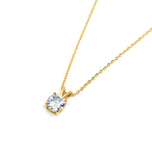 ESN 8547: All IPG Celine 7mm Cz Solitaire Neklace (17