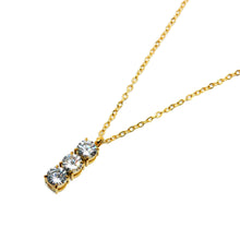 ESN 8549: All IPG Triple Dream 6mm Cz Solitaire Necklace (17