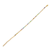 ESBL 8558: All IPG 58 Cz Multicolored Tennis Bracelet (2mm) ( 6.5