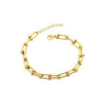 ESBL 8572: Gold Plated Chunky Ball Clip Blet (6.5