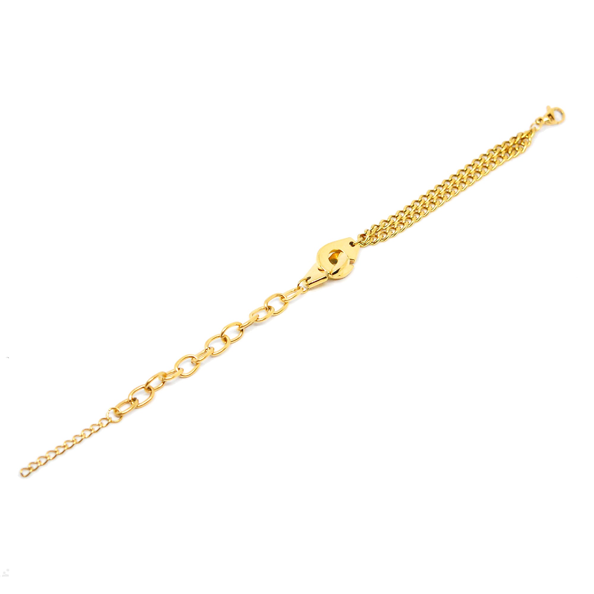 ESBL 8574: Gold Plated Entwined Lobster Clasp Blet (6.5"+1")