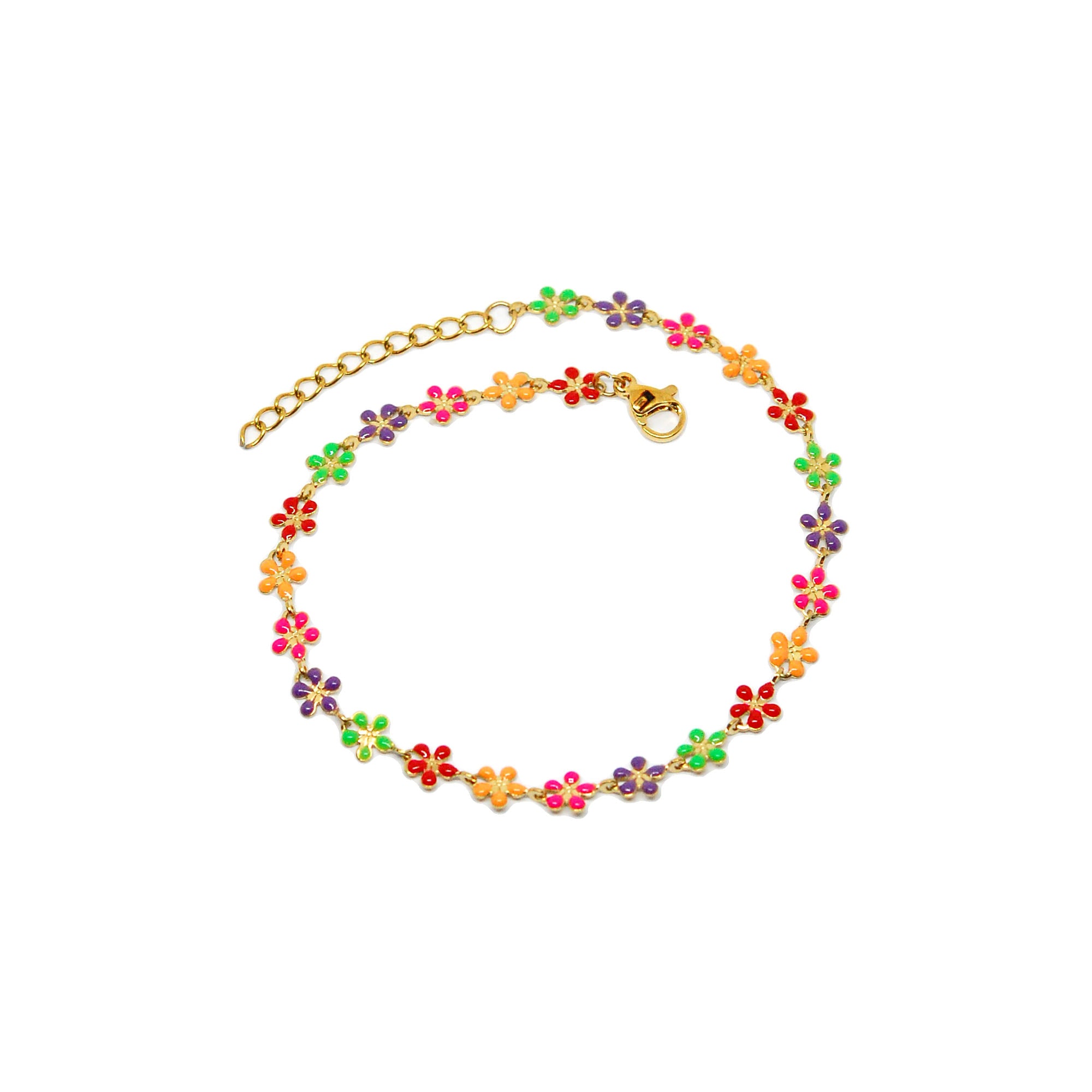 ESA 8577: Gold Plated 25 Mixed Color Peach Blossoms (8"+1")