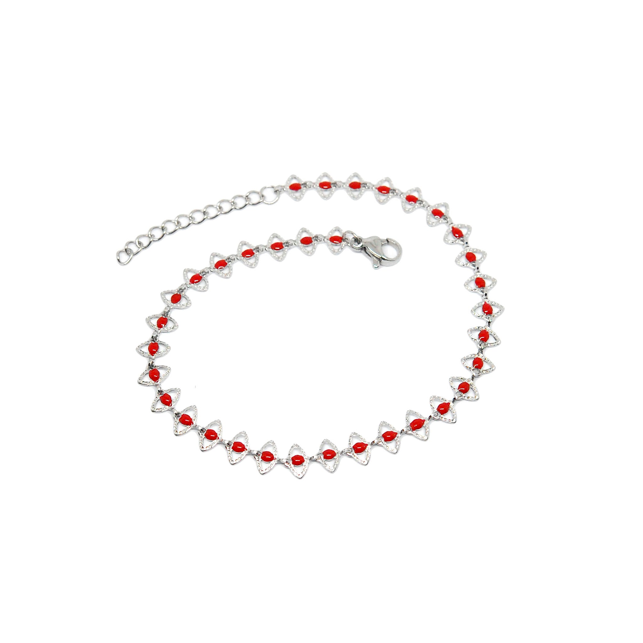 ESA 8578: Red Eyes Anklet (8"+1")