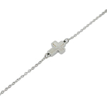 ESBL 8579: S/S Mop Simple Cross Bracelet (6.5