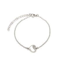 ESBL 8580: Mother of pearl Simple Heart Bracelet (6.5