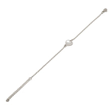 ESBL 8580: Mother of pearl Simple Heart Bracelet (6.5