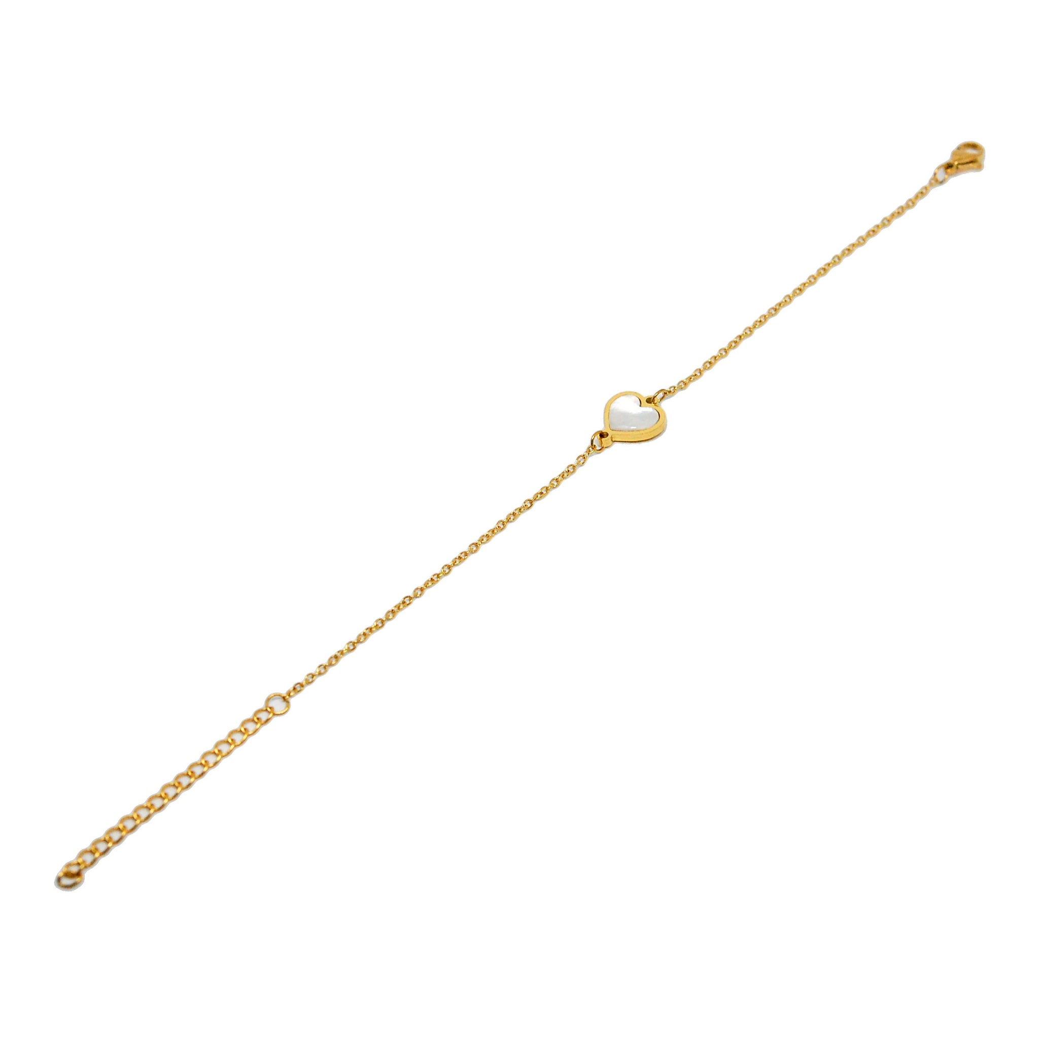 ESBL 8581: All IPG Mop Simple Heart Bracelet (6.5"+2")