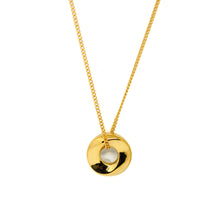 ESNL 8583: All IPG Minimalist Circle Pendant Necklace (16