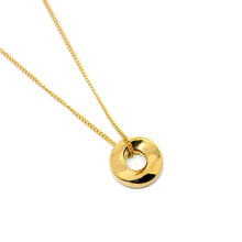 ESNL 8583: All IPG Minimalist Circle Pendant Necklace (16