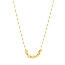 ESN 8586: All IPG 5 Twisted Beads Necklace (16