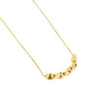 ESN 8586: All IPG 5 Twisted Beads Necklace (16