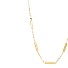 ESN 8588: All IPG Delicate 5 Oblong Necklace (17