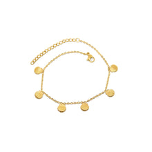 ESA 8591: Gold Plated 6 Sea Shell Anklet