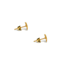 ESE 8593: Gold Plated Sea Shell Cut Studs Earrings