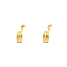 ESE 8594: Gold Plated Serpent Earrings