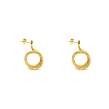 ESE 8594: Gold Plated Serpent Earrings