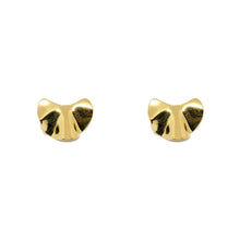 ESE 8595: Gold Plated Half-Piece Alien Cutting Stud Earrings