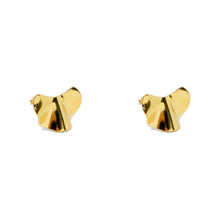 ESE 8595: Gold Plated Half-Piece Alien Cutting Stud Earrings