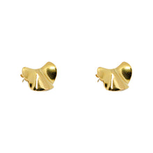 ESE 8595: Gold Plated Half-Piece Alien Cutting Stud Earrings