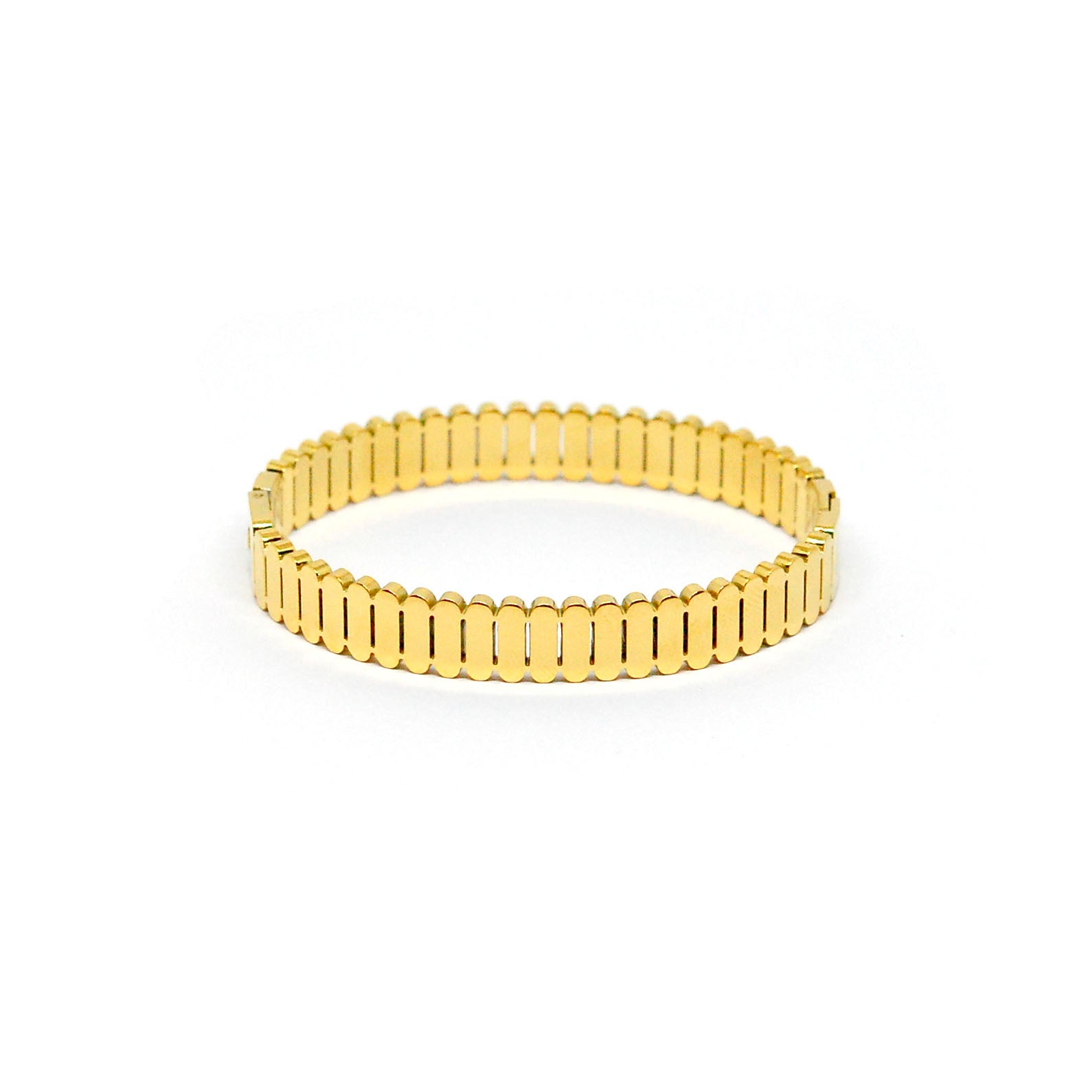 ESBG 8596: Gold Plated Fence Bangle