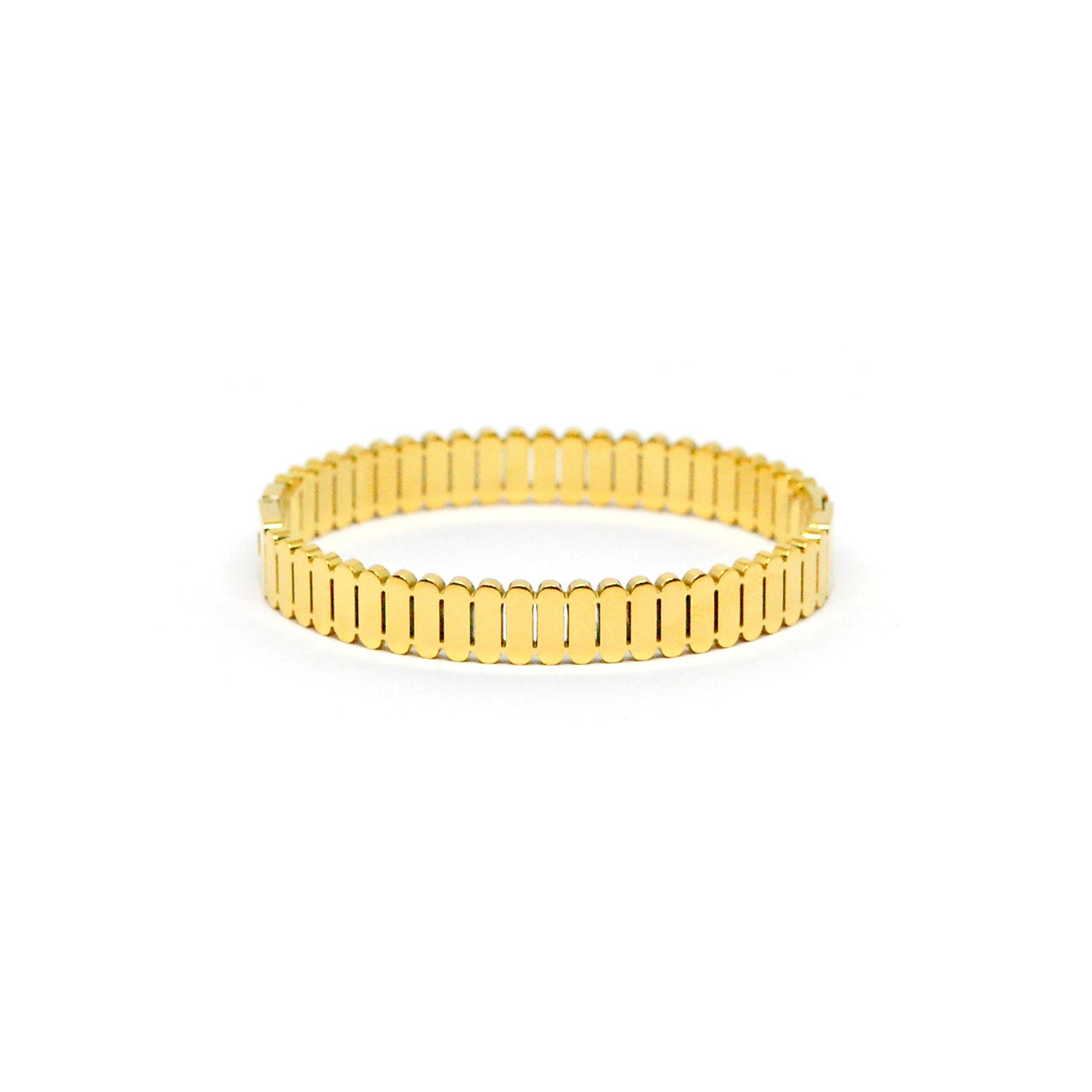 ESBG 8596: Gold Plated Fence Bangle