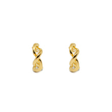 ESE 8597: Gold Plated Half Twisted Solid Earrings
