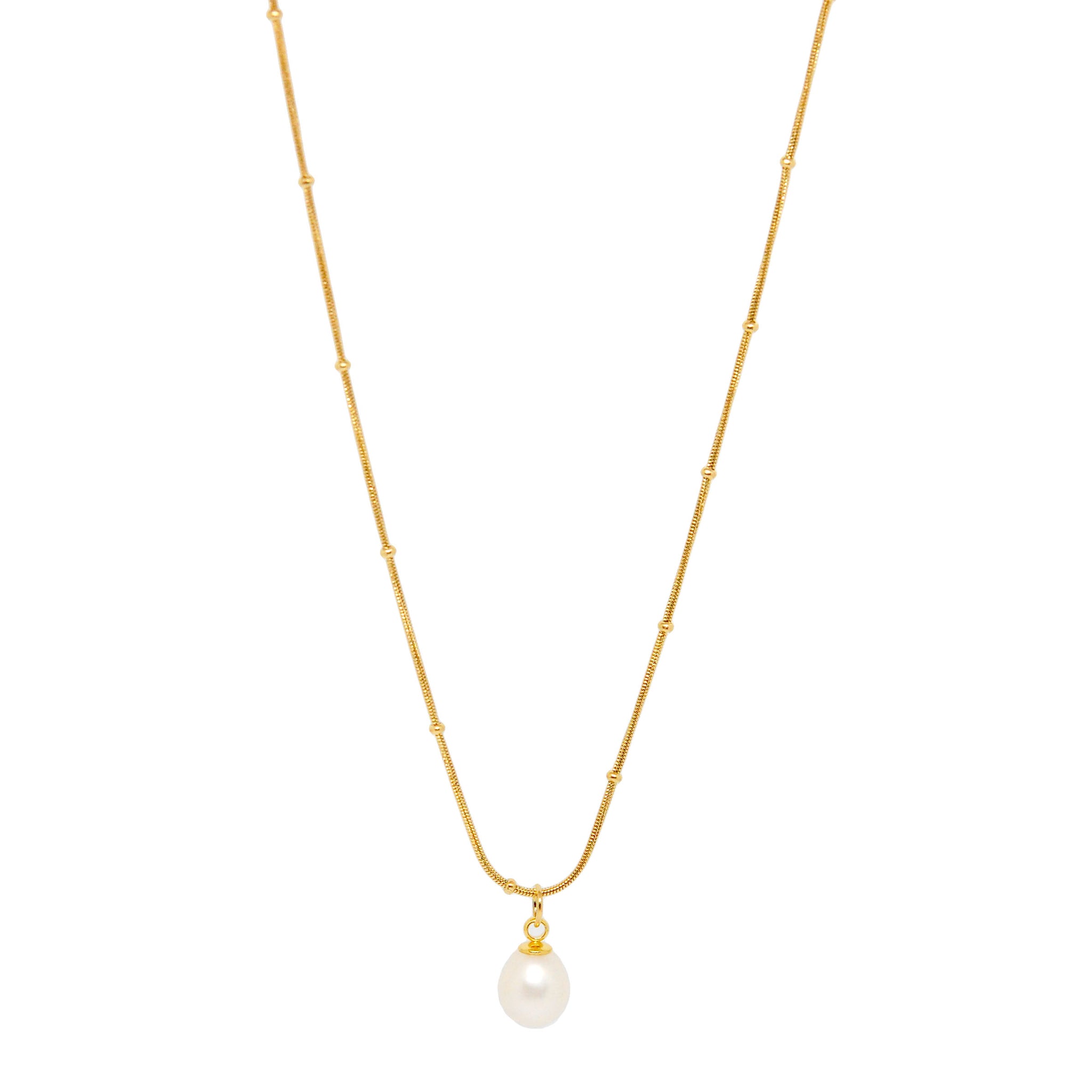 ESN 8598: All IPG Treasure Single Pearl Necklace (17"+2")