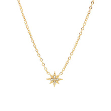 ESN 8599: All IPG 5 Cz Unity Star Necklace (16