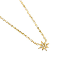 ESN 8599: All IPG 5 Cz Unity Star Necklace (16