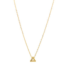 ESN 8600: All IPG 4 Cz Triangle Pendant Necklace (16