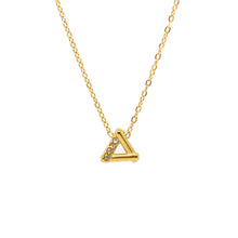 ESN 8600: All IPG 4 Cz Triangle Pendant Necklace (16