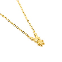 ESN 8602: All IPG Tiny Doll Bunny Necklace (16