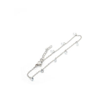 ESBL 8607:  S/S 8 Cz Mini Dot Drops Bracelet (6.5