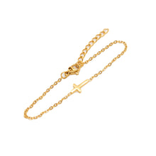 ESBL 8610: All IPG baby Cross Bracelet (5.5