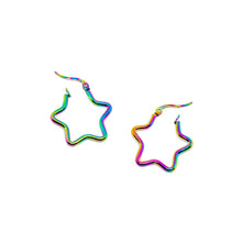 ESE 8627: Playful Star Hoop Earrings