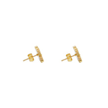 ESE 8656: Gold Plated Alhambra Studs ( Blush Pink )