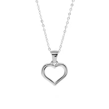 ESN 8659: Dainty Heart Outline Necklace ( 17