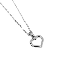 ESN 8659: Dainty Heart Outline Necklace ( 17