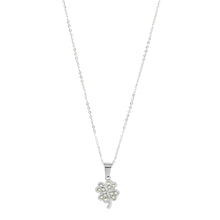 ESN 8660: 4-Leaf Clover w/ 12 Cz Neckace ( 17